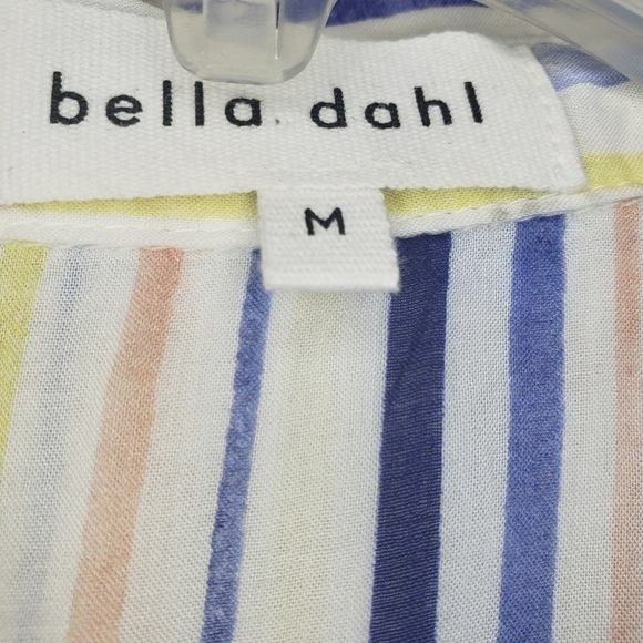 Bella Dahl Striped Tie Front Tank Top Size Medium - Picture 10 of 11